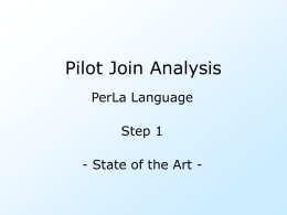 Pilot Join Analysis - PerLa
