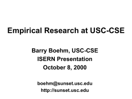 USC (Barry Boehm)