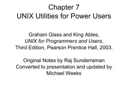 Chapter 3 UNIX Utilities for Power Users