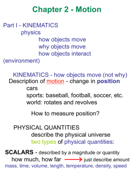 Chapter 2 - Motion