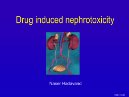 Drug induced nephrotoxicity