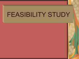 Feasibility study