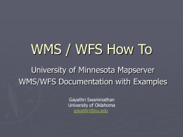 WMS / WFS How To
