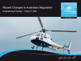 Recent Changes to Australian Regulation