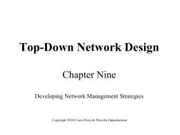 Chapter Nine - Top-Down Network Design