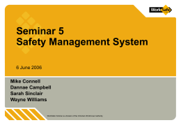 Seminar 5 Safety Management System
