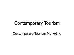 Contemporary Tourism Marketing