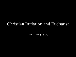 Christian Initiation and Eucharist