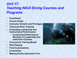 NAUI Instructor Training Course