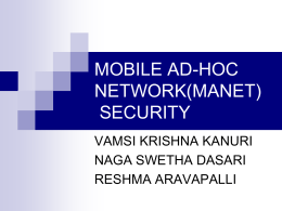MOBILE AD-HOC NETWORK(MANET) SECURITY