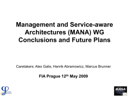 Management and Service-aware Networking Architectures