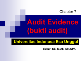 Audit Evidence (bukti audit)