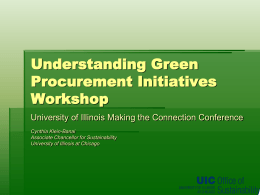 Understanding Green Procurement Initiatives