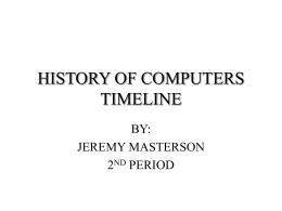 history of computers timeline