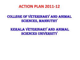 action plan 2011-12 - Kerala Veterinary and Animal Sciences