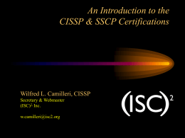 Introduction to the CISSP Exam