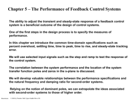 Chapter 5 - The Performance of Feedback Control Systems