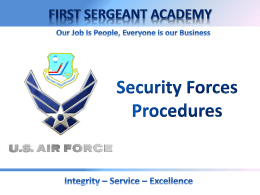 Security Forces Procedures (new window)