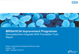 MRSA/HCAI Improvement Programme