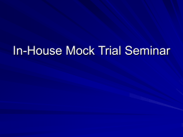 How to Win a Mock Trial