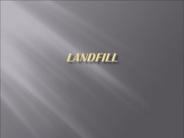 LACTURE 8 LANDFILL