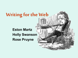 Writing for the Web - Penn State University