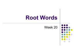 Root Words