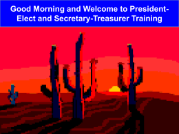 2014-2015-President, Secretary, Treasurer Training Power Point