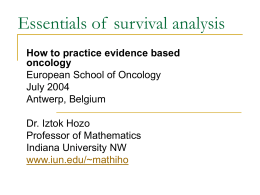 Essentials of survival analysis