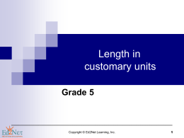 Length in customary units