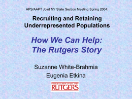 How We Can Help: The Rutgers Story