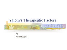Yalom`s Therapeutic Factors