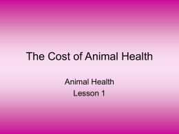 The Cost of Animal Health and Organic Production Options