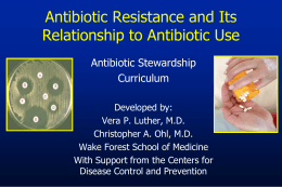 Antibiotic Stewardship (long) - Wake Forest Baptist Medical Center