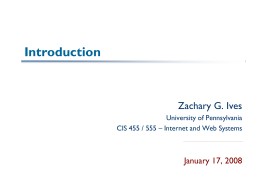 Initial Lecture - SEAS - University of Pennsylvania