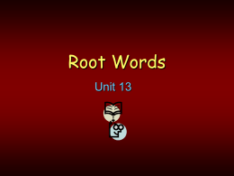 Root Words