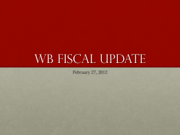 Wb Fiscal update