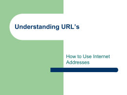 Understanding URL`s