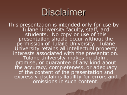 Time-Based Codes - Tulane University