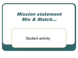 Mission Statement Activity File