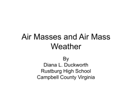 Air Masses - Smyth County Virginia Public Schools