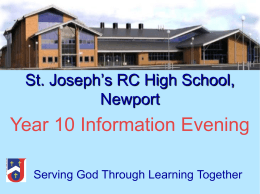 English Literature - St Joseph`s RC High School