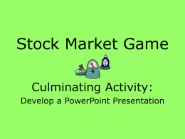 Stock Market Game