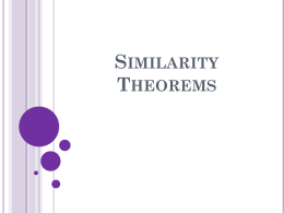 Similarity Theorems