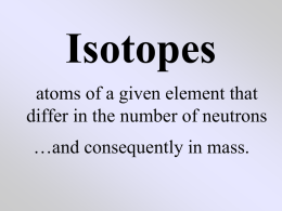 Isotopes