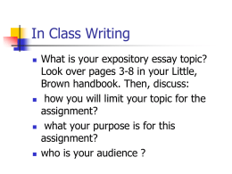 Characteristics of an Expository Essay