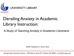 Quaking in the Classroom: - Tennessee Library Association