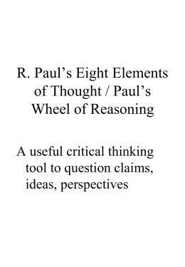 Paul`s Wheel of Reasoning