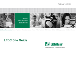 LFBC Site Guide - Littelfuse Business Center