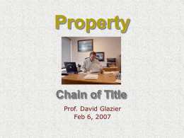 2/6 - Chain of Title